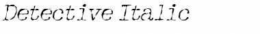 Download Detective Italic Font Title Preview