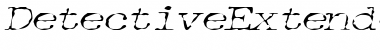 Download DetectiveExtended Italic Font Title Preview