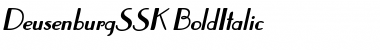 Download DeusenburgSSK BoldItalic Font Title Preview