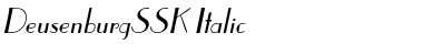 Download DeusenburgSSK Italic Font Title Preview