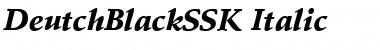 Download DeutchBlackSSK Italic Font Title Preview