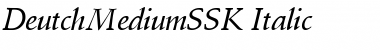 Download DeutchMediumSSK Italic Font Title Preview