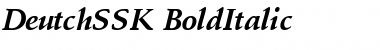 Download DeutchSSK BoldItalic Font Title Preview