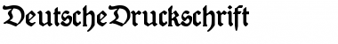 Download DeutscheDruckschrift Regular Font Title Preview