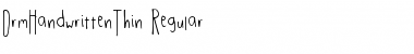 Download Drm Handwritten Thin Regular Font Title Preview