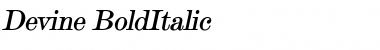 Download Devine BoldItalic Font Title Preview