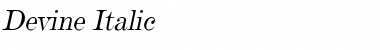 Download Devine Italic Font Title Preview