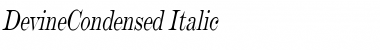 Download DevineCondensed Italic Font Title Preview