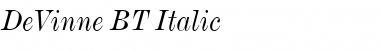 Download DeVinne BT Italic Font Title Preview