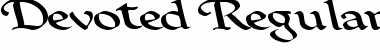 Download Devoted Regular Font Title Preview