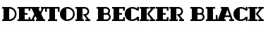 Download Dextor Becker Black Regular Font Title Preview