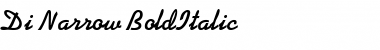 Download Di Narrow BoldItalic Font Title Preview