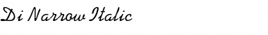 Download Di Narrow Italic Font Title Preview