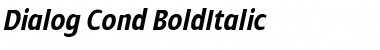 Download Dialog Cond BoldItalic Font Title Preview
