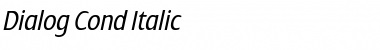 Download Dialog Cond Italic Font Title Preview
