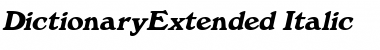 Download DictionaryExtended Italic Font Title Preview