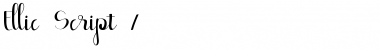 Download Ellic Script Regular Font Title Preview