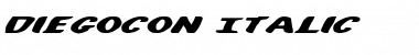 Download DiegoCon DiegoCon Italic Font Title Preview