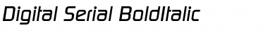 Download Digital-Serial BoldItalic Font Title Preview