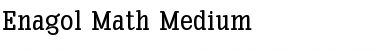 Download Enagol Math Med Regular Font Title Preview