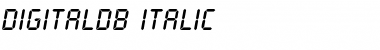 Download DigitalDB Italic Font Title Preview