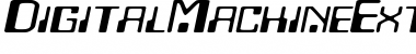 Download DigitalMachineExtended Oblique Font Title Preview