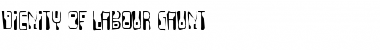 Download Dignity Of Labour Gaunt Regular Font Title Preview