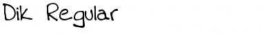 Download Dik Regular Font Title Preview