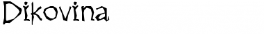 Download Dikovina Regular Font Title Preview