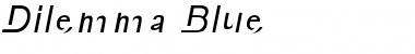 Download Dilemma Blue Regular Font Title Preview