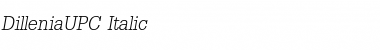 Download DilleniaUPC Italic Font Title Preview