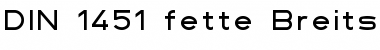 Download DIN 1451 fette Breitschrift 1936 Regular Font Title Preview