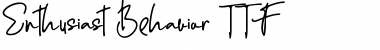 Download Enthusiast Behavior Regular Font Title Preview