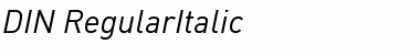 Download DIN-RegularItalic Regular Font