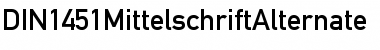 Download DIN1451MittelschriftAlternate Roman Font Title Preview
