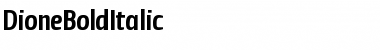 Download DioneBoldItalic Regular Font Title Preview