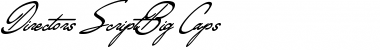 Download Directors ScriptBig Caps Regular Font Title Preview