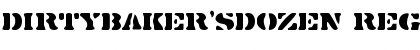 Download DirtyBaker'sDozen Regular Font Title Preview
