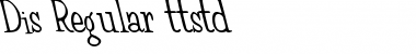 Download Dis Regular Font Title Preview
