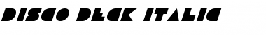 Download Disco Deck Italic Italic Font Title Preview