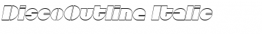 Download DiscoOutline Italic Font Title Preview