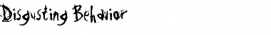 Download Disgusting Behavior Regular Font Title Preview