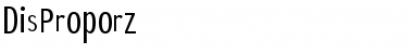 Download DisProporz Regular Font Title Preview