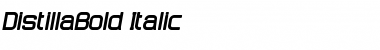 Download DistillaBold Italic Regular Font Title Preview