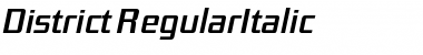 Download District-RegularItalic Regular Font Title Preview