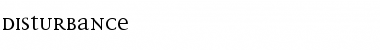 Download Disturbance Regular Font Title Preview