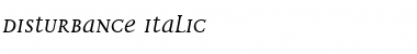 Download Disturbance Italic Font Title Preview