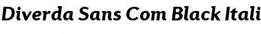 Download Diverda Sans Com Black Italic Font Title Preview
