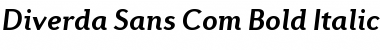 Download Diverda Sans Com Bold Italic Font Title Preview