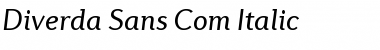 Download Diverda Sans Com Italic Font Title Preview